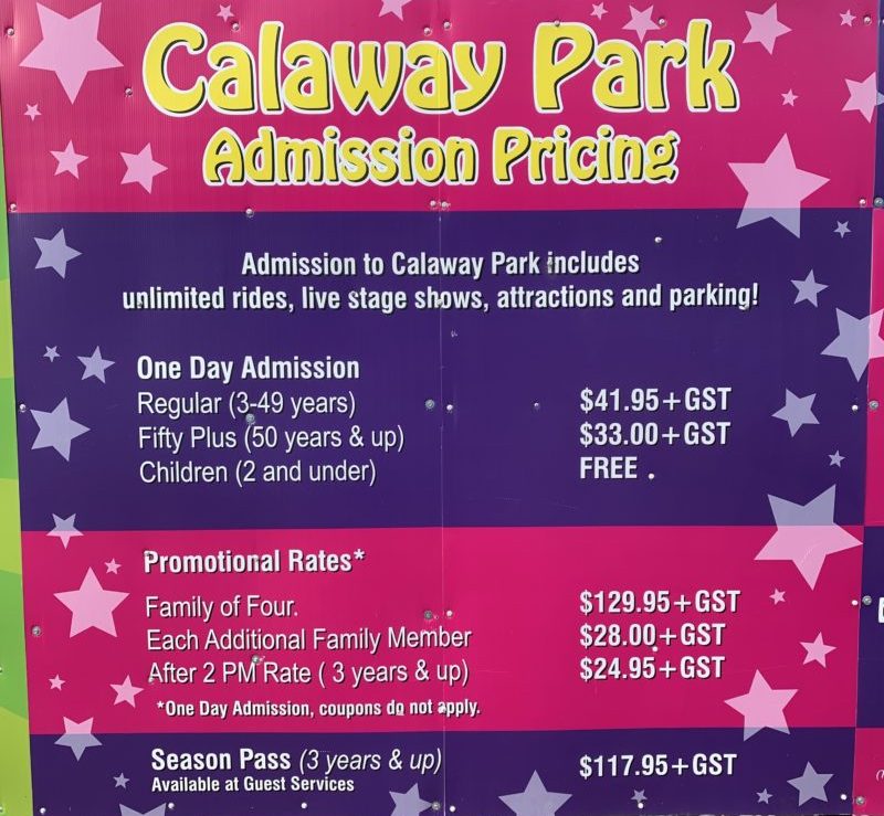 Everyday prices and deals on admission at Calaway Park, Calgary